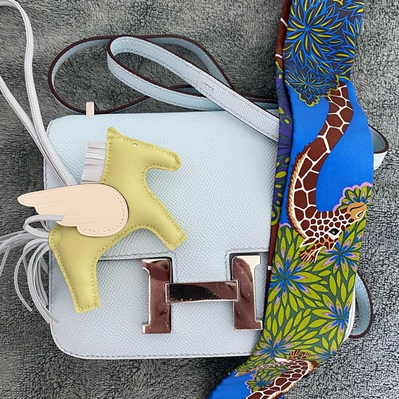 SOLD Mini Constance 18 Bleu Brume Epson Hermès bag - Picture 8 of 15